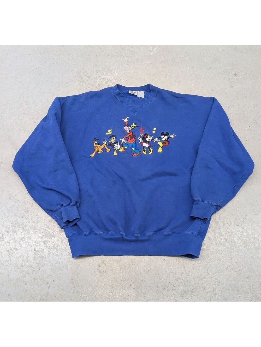 Vintage 90s Disney Store Mickey Mouse Blue Sweater